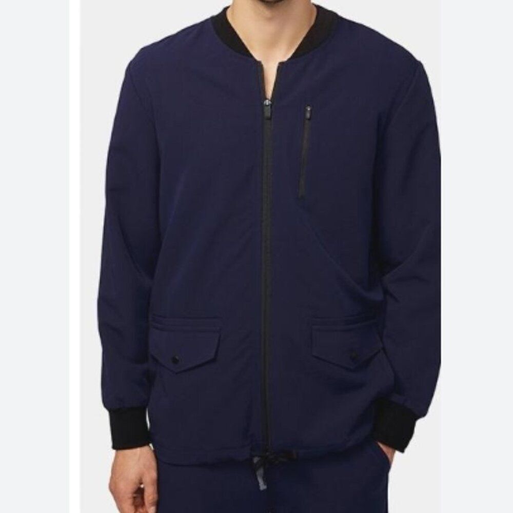 Like New! FIGS Men's Zip Up Black Scrub Jacket in Size S
